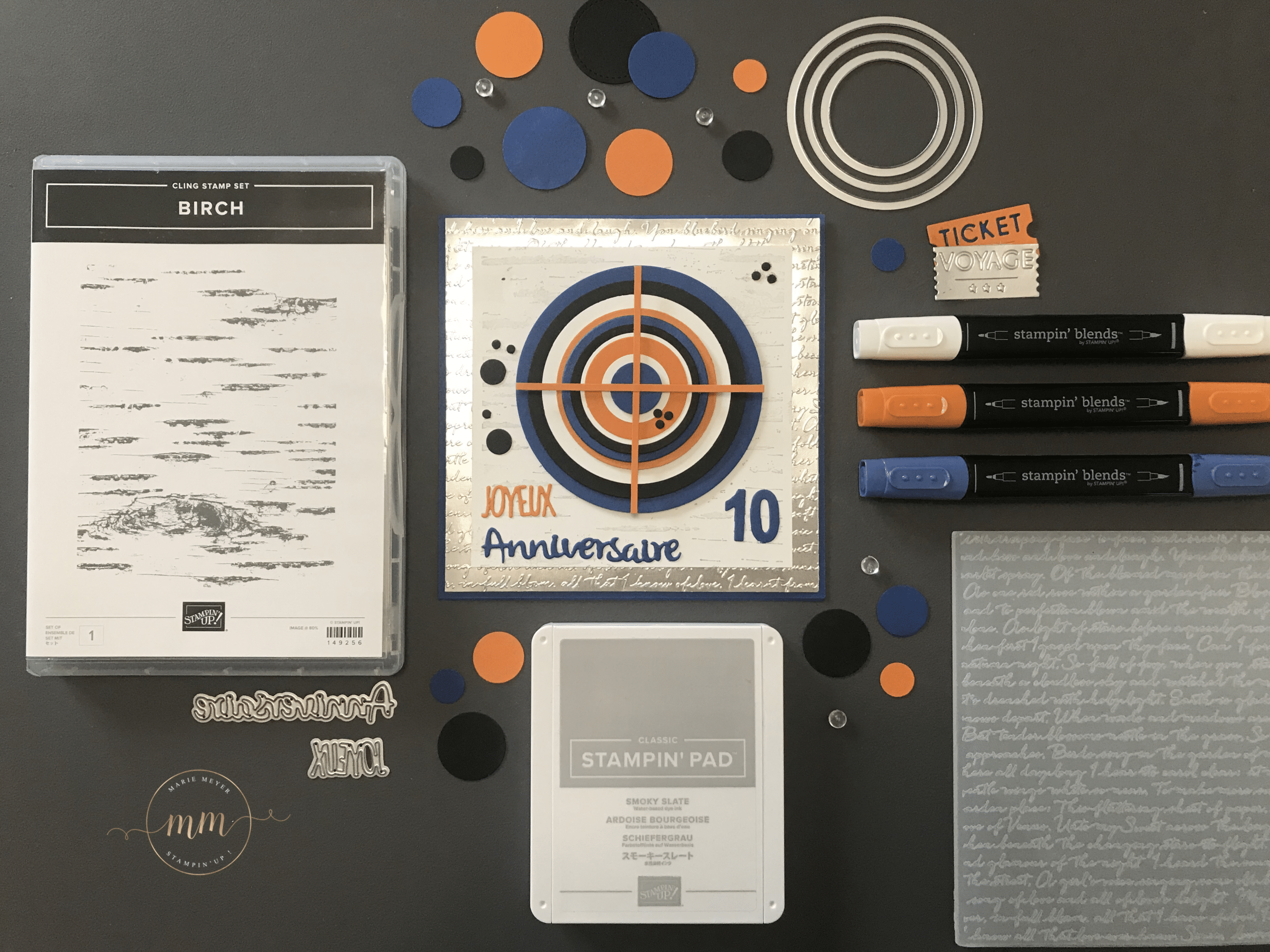 Ateliers Scrapbooking Fr Marie Meyer Demonstratrice Stampin Up France Carte D Anniversaire Nerf 10 Ans